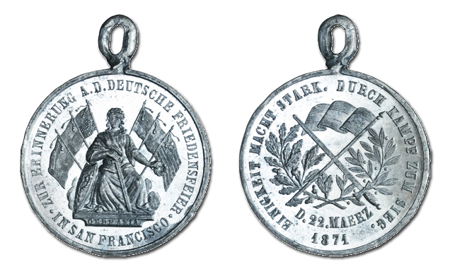 White metal German Peace medal 30.2mm