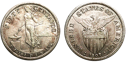 Fig 1. Philippines 50 Centavos 1907-S