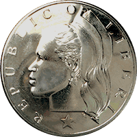 Fig 14. Liberia 1 Dollar 1969(S)