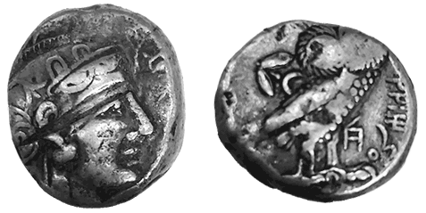 contemporary imitation of Athens "Owl" coinage