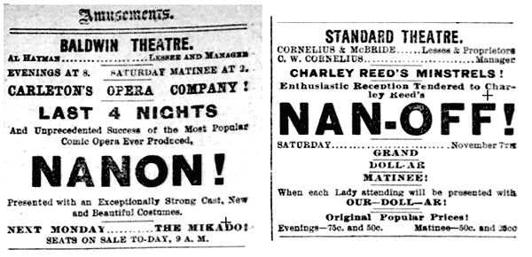 newspaper advertizing for the theatre